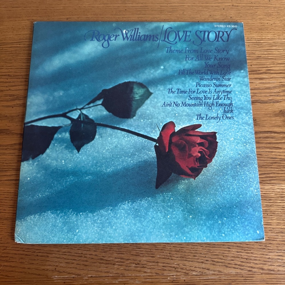 Roger Williams Love‎ Story Vinyl Record LP Kapp Records KS 3645 Instrumental